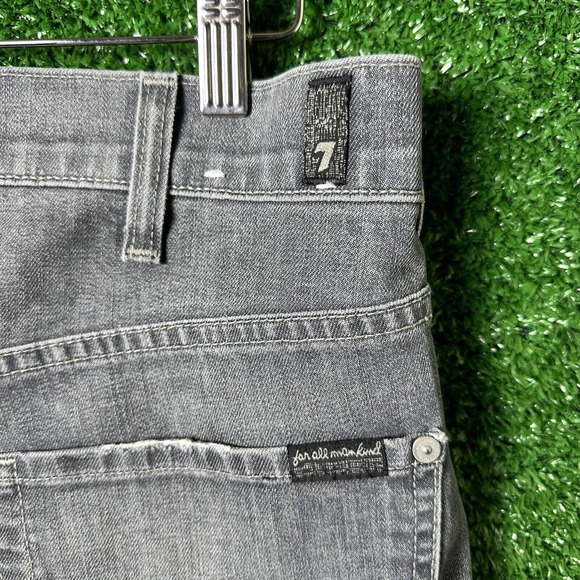 7 For All Mankind Jeans THE STRAIGHT, Black Size 38x33 - Picture 14 of 14